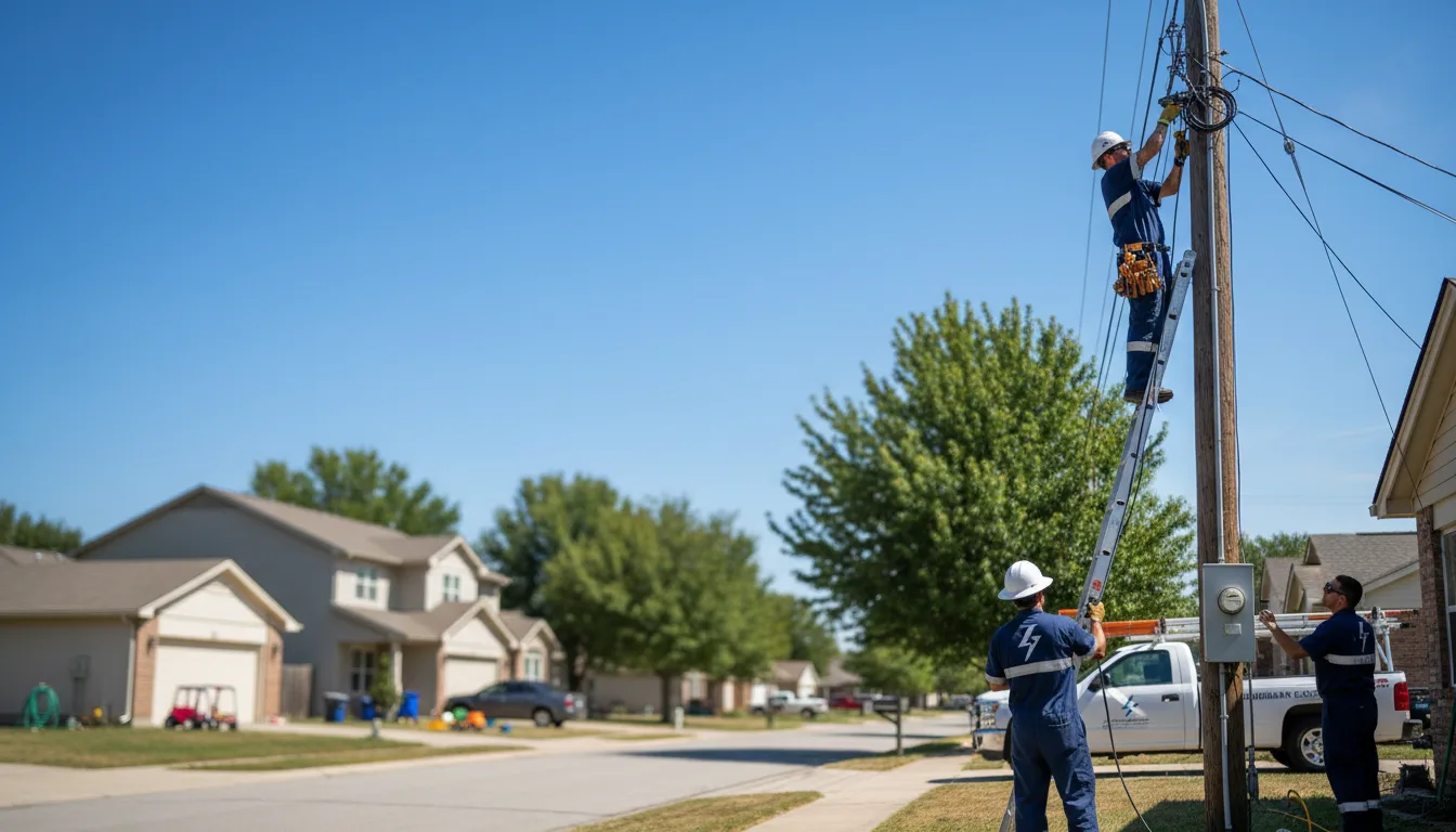 Residential electrician providing installation services in Sutherland Springs, TX